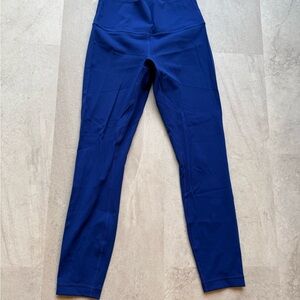 Blue High-Waisted Leggings